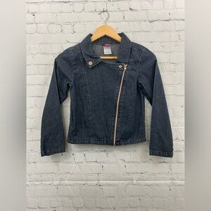 Vince Camuto Girls Size 12 Denim Asymmetrical Zipper Jacket